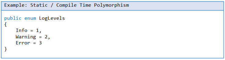 Static / Compile Time Polymorphism