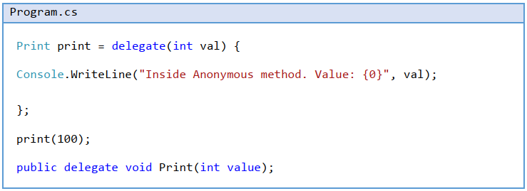 Anonymous methods in C#