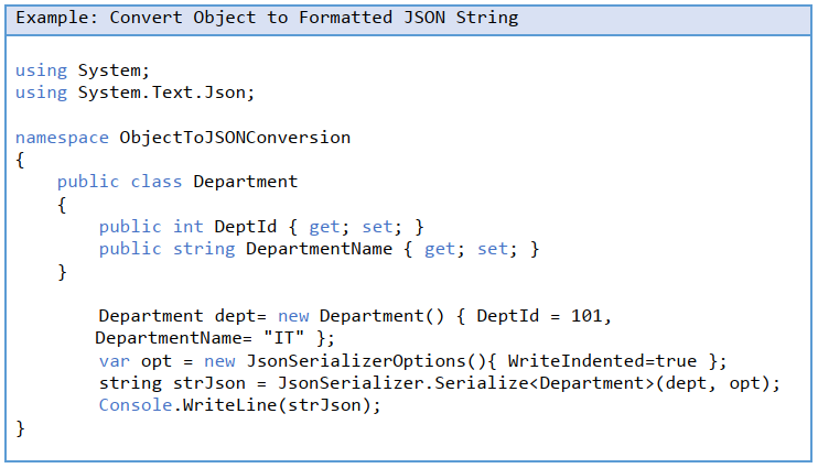 تبدیل شی به رشته Formatted JSON