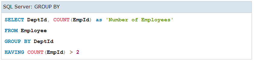 عبارت HAVING در SQL Server