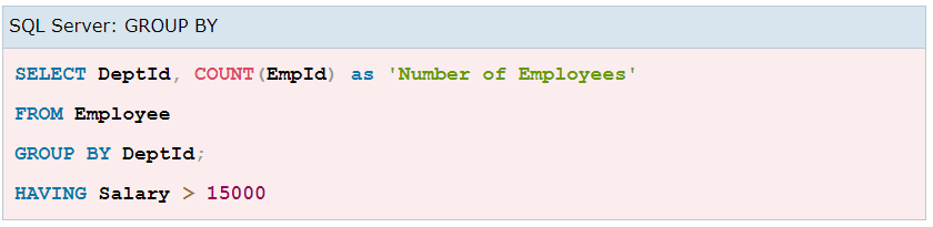 عبارت HAVING در SQL Server