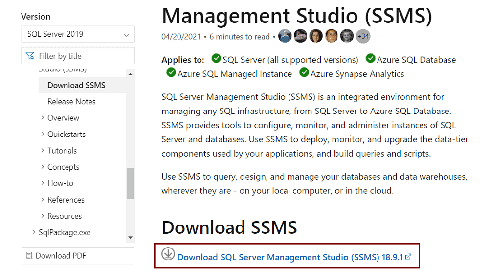 نصب SQL Server Management Studio