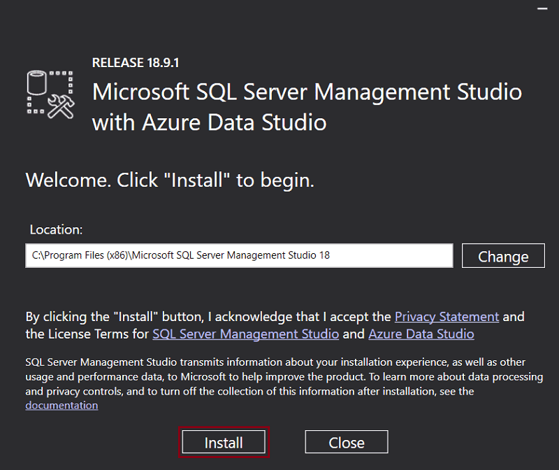 نصب SQL Server Management Studio