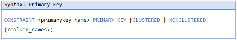 ایجاد کلید اصلی با استفاده از  T-SQL