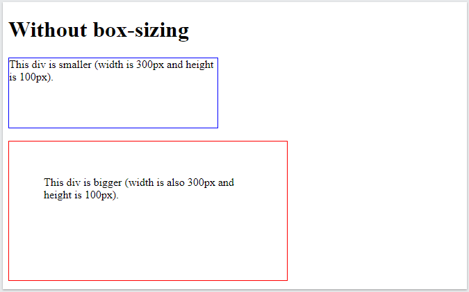بدون ویژگی CSS box-sizing چه اتفاقی می افتد؟