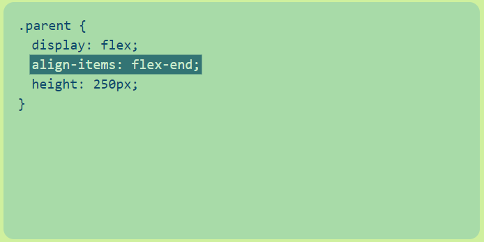 Align-items = flex-end