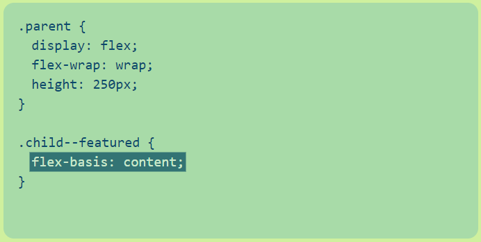 Flex-basis = content