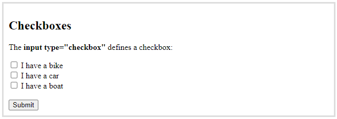 نوع ورودی چک باکس در طراحی سایت