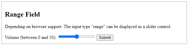 input type Range in HTML