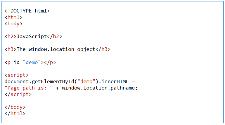 Window Location Pathname in JavaScript