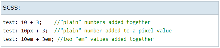 نوع داده عددی در Sass