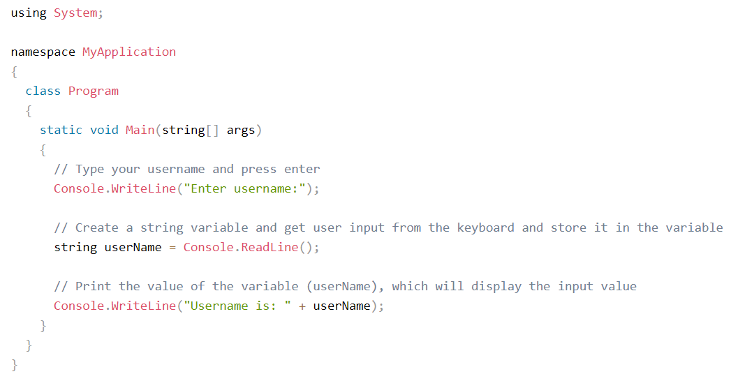 دریافت اطلاعات ورودی کاربر در سی شارپ | آتریا