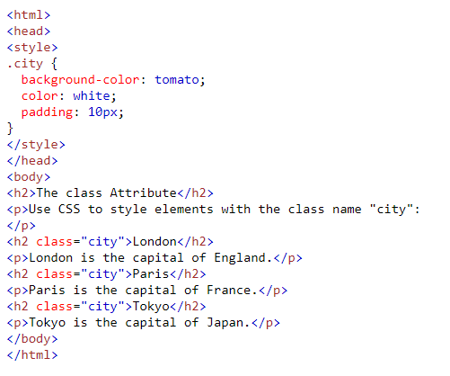 Class در HTML | آتریا