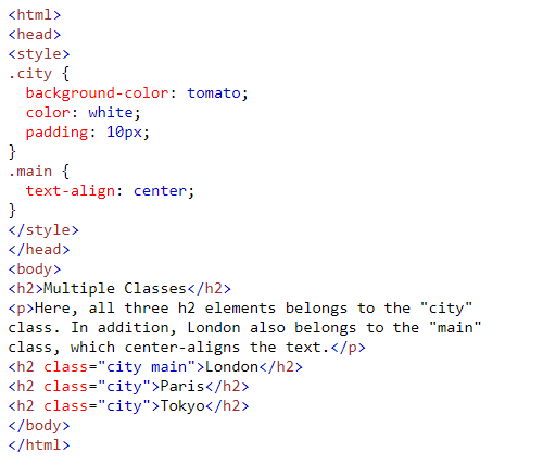 Class در HTML | آتریا