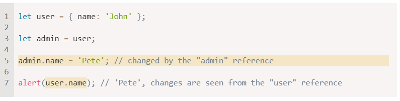 Object references and copying in javascript Object references and copying in javascript