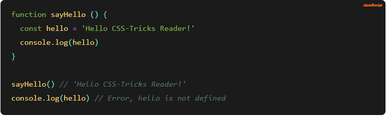 Function scope in JavaScript