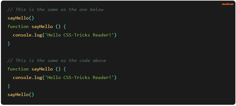 Function hoisting and scopes in JavaScript