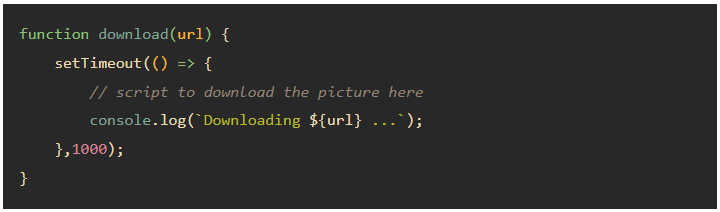 asynchronous callbacks in javascript