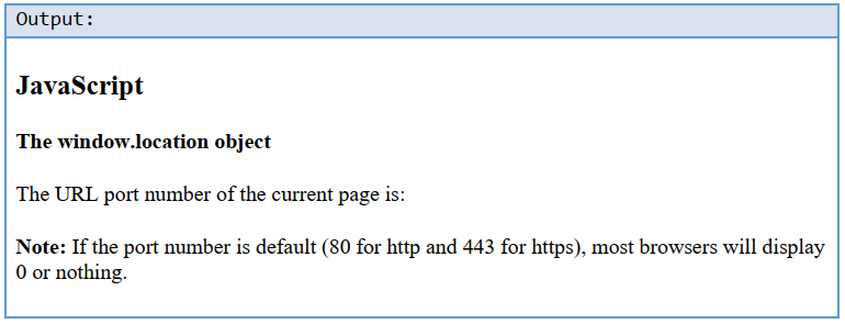 Window Location Port in JavaScript