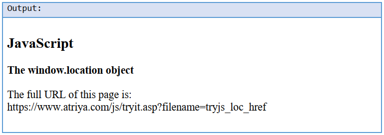 Window Location Href in JavaScript