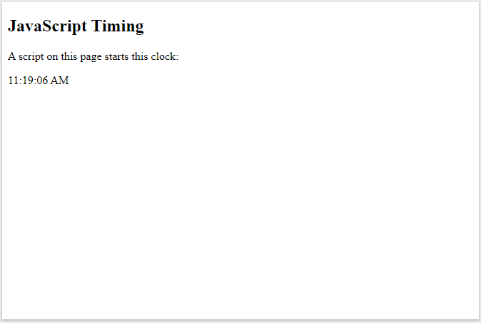 Timing Events در جاوا اسکریپت