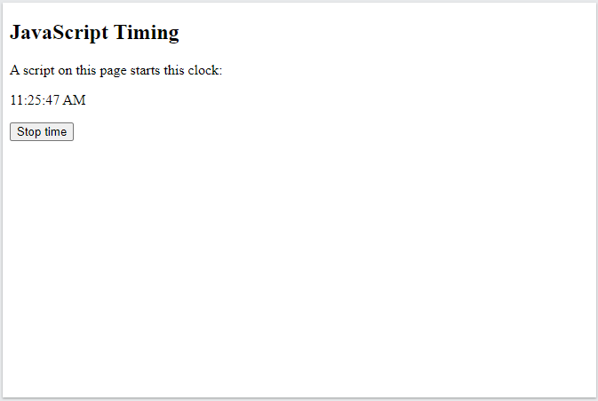 Timing Events در جاوا اسکریپت