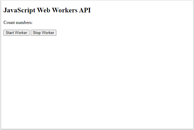 Web Workers API Web Workers API