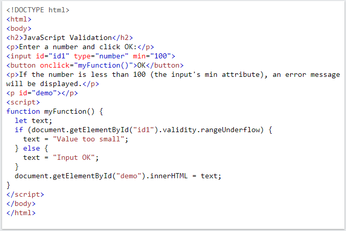 JavaScript Validation API JavaScript Validation API