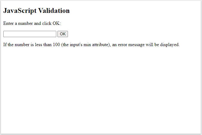 JavaScript Validation API JavaScript Validation API