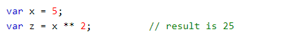عملگر توان دار در جاوا اسکریپت (javascript)
