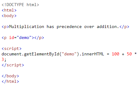 تقدم عملگرها در جاوا اسکریپت (javascript)